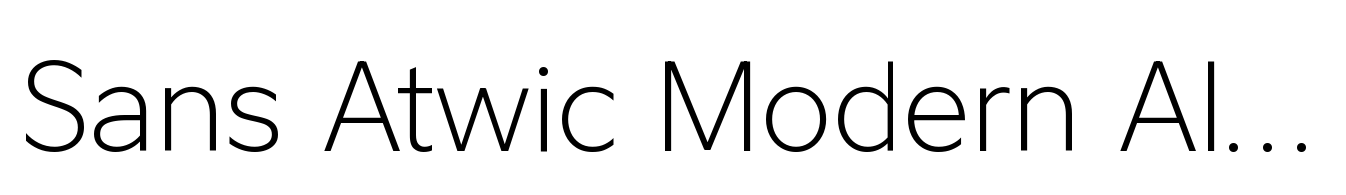 Sans Atwic Modern All styles variable